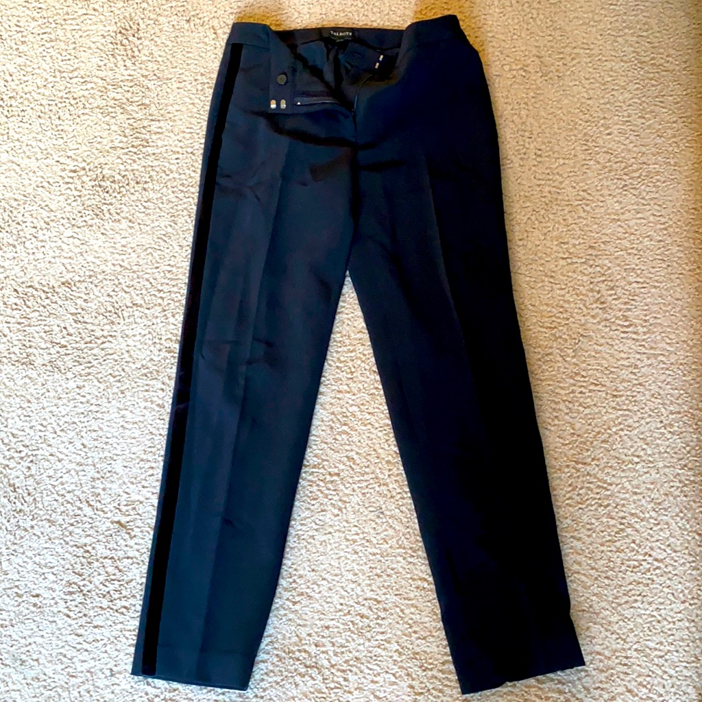 Talbots Nwot Velvet Tuxedo Business Pant
